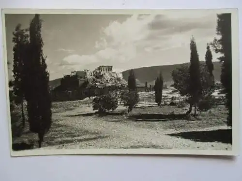[Echtfotokarte schwarz/weiß] L*Acropole D*Athenes. 