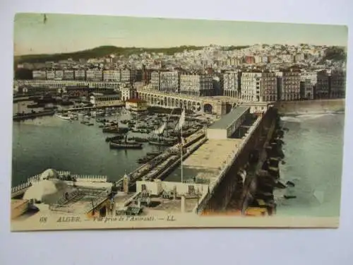 [Lithographie] Alger Vue prise de L'Amirauté. 