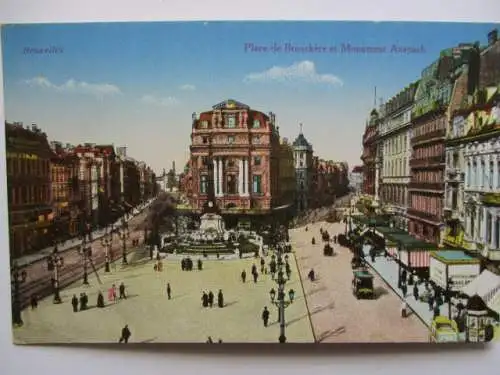 [Lithographie] Bruxelles
Place de Brouckère et Monument Anspach. 