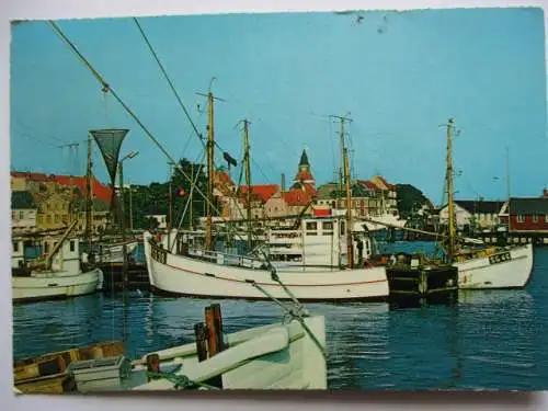 [Echtfotokarte farbig] Faaborg Havneparti. 