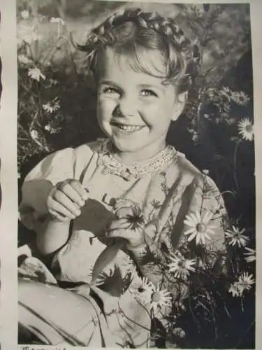 [Echtfotokarte schwarz/weiß] Margeritchen. 