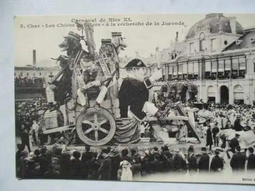 [Lithographie] Carneval de Nice XL
5. Char "Les  Chiens  Policiers! à la recherche  de la Joconde. 