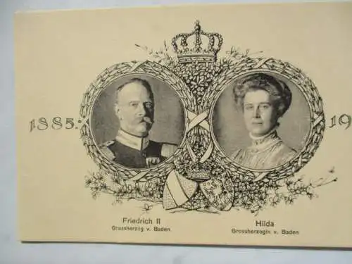 [Lithographie] 1885 - 1910
Friedrich II Grossherzog v. Baden / Hilda Grossherzogin v. Baden. 