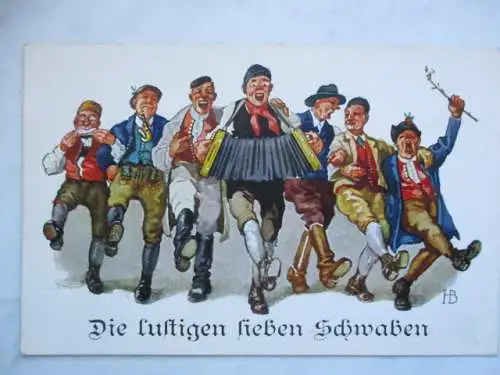 [Lithographie] Die lustigen sieben Schwaben. 