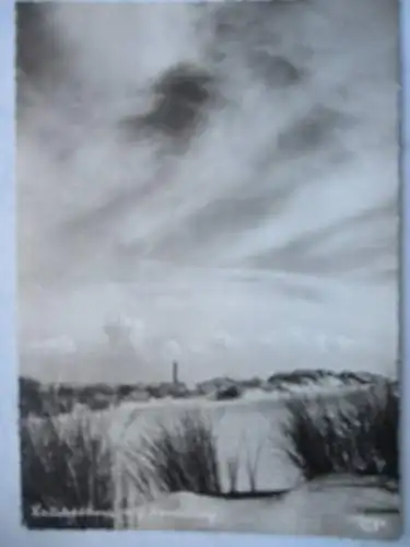 [Echtfotokarte schwarz/weiß] Leuchtturm  auf Norderney. 