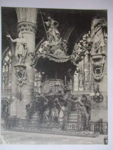 [Lithographie] Bruxelles Chaire de Verite de lÈglise  Ste-Gudule
Brüssel Der Predigtstuhl von Saint Gudula Kirche. 