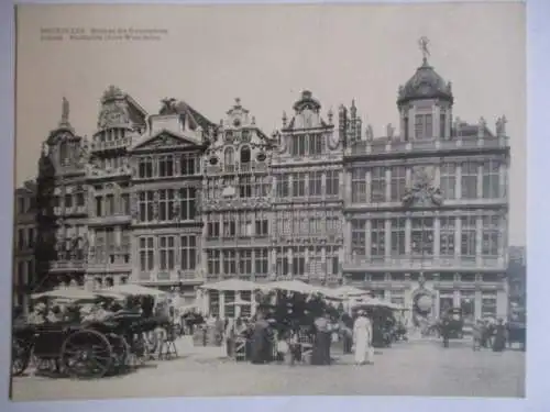 [Lithographie] Bruxelles  Maison des Corporations
Brüssel  Marktplatz (Nord-West-Seite). 