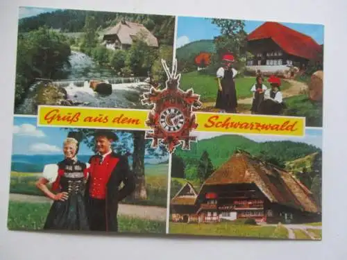 [Echtfotokarte farbig] Gruß aus dem Schwarzwald. 