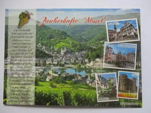 [Echtfotokarte farbig] Zauberhafte Mosel
Schöne Grüße von der Mosel. 