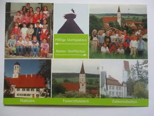 [Echtfotokarte farbig] Pfiffige Dorfspatzen / Kleine Dorffüchse
Mattsies / Tussenhausen / Zaisertshofen
LBV Ortsgruppe Flossachtal. 