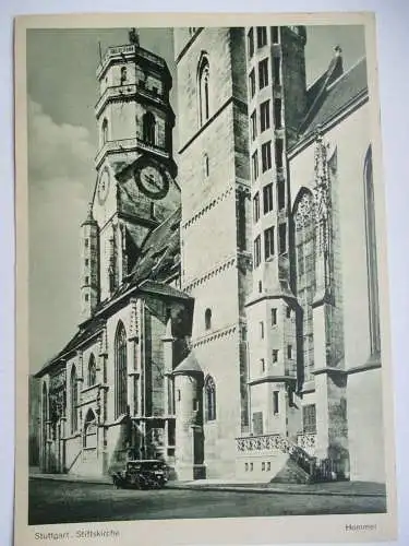 [Lithographie] Stuttgart  Stiftskirche. 