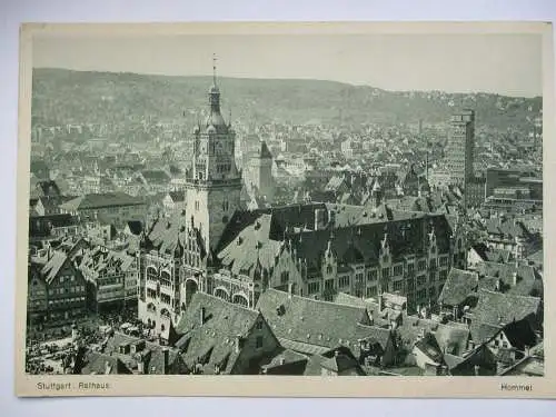 [Lithographie] Stuttgart  Rathaus. 