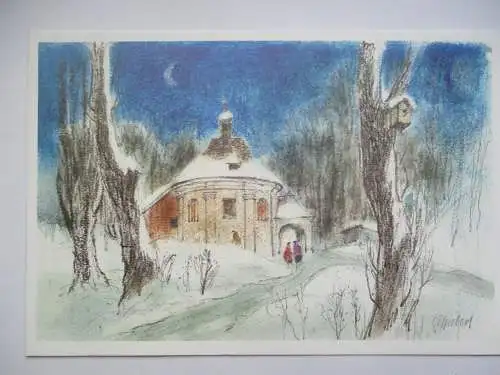 [Klappkarte] Mindelheim Herrgottsruhkapelle auf dem Katharinenberg
Nach einer farbigen Zeichnung von Heinz Schubert
Nr. 66 aus der Serie Allgäuer Künstlerpostkarten. 