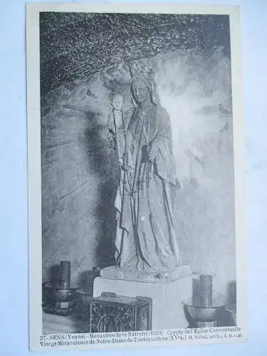 [Lithographie] La crypte. L'autel de "La Vierge de toutes grâces". H. Vidal., architecte DPLG.
 monastère
Sens (Yonne, France) / Sens (Yonne, France) -- Monastère de la Nativité. 