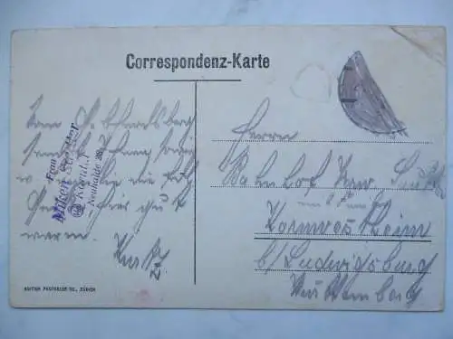 [Lithographie] Bregenz Postgebäude. 