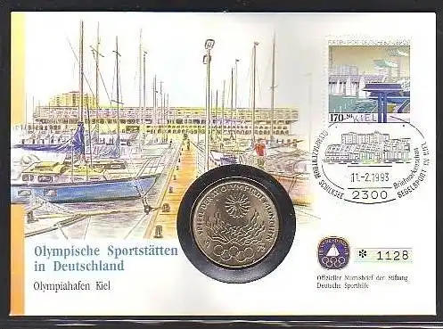 BRD  Numisbrief  Olympia mit 10 Mark Silber   (dc8886 ) siehe scan