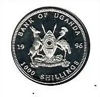 Mexiko   Numisbrief  "Olympia"  mit 1000 Schilling Münze Uganda  (dc 7097 ) siehe scan