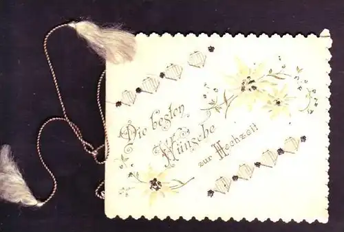 Alte Klappkarte (da150)kleines Kunstwerk aus Papier
