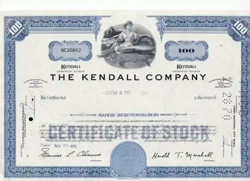 Aktie Kendall company (bg137) siehe Bild