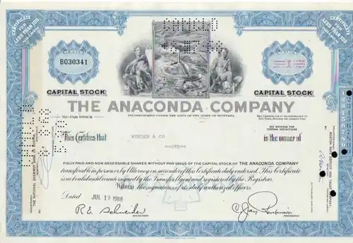 Aktie Anaconda Company (bg141) siehe Bild