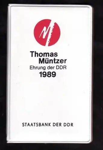 DDR 1989 Thomas Müntzer Ehrung mit 2 X5 Mark Sondermünze top (x191)