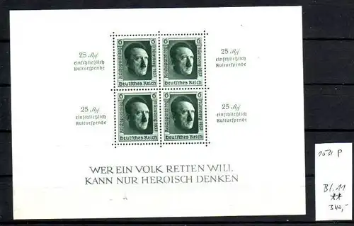 D-Reich Block -Hitler /11  **  ( p1531  ) siehe scan
