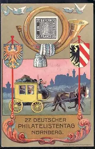 D.-Reich Karte  27.Deutscher Philatelisten Tag Nürnberg    ( da2167 ) siehe scan