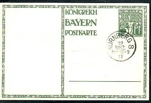 Bayern  Ganzsache  o   ( da 2186 ) siehe scan