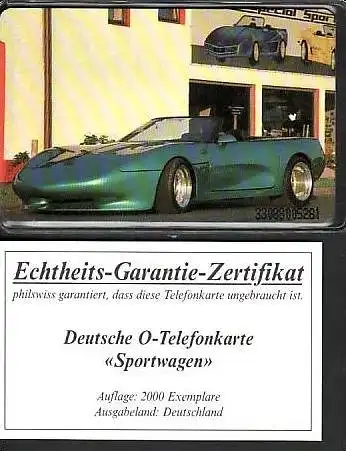 D. Telefonkarte  ...Sportwagen    ( ba3475 ) siehe scan