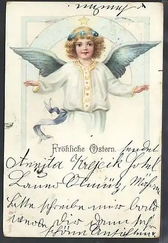 Österreich Karte mit Engel in die Schweiz mit Nachporto     (ba3992 ) siehe scan