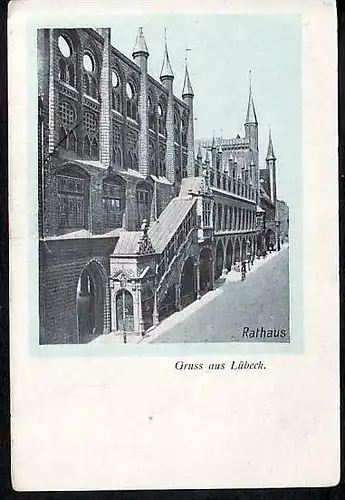 Alte Karte-Lübeck  gebraucht (ba4534 ) siehe scan