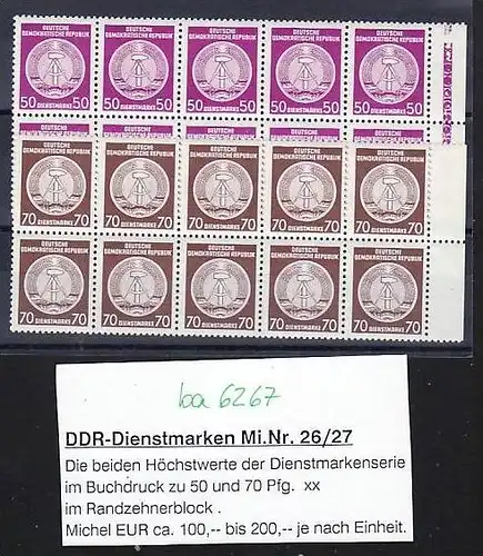 DDR Dienst Lot   ** (ba6267 ) siehe scan