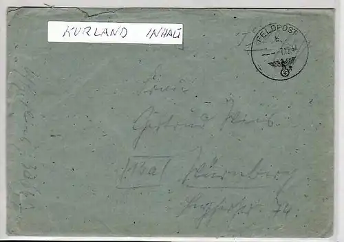 Feld Post Beleg - Kurland    (zz1951  ) siehe scan !!
