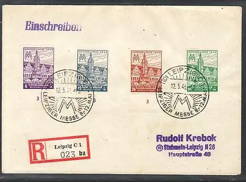 SBZ  R.-Brief   Messe Leipzig   (zz4362 ) siehe scan