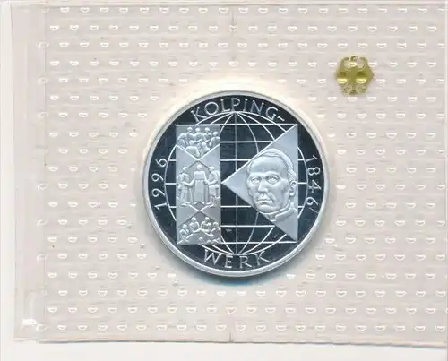 Deutschland  Silber 10 ,-D.-Mark 1996 A Kolping  Polierte Platte-PP   (x1626 )