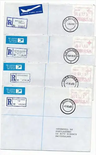 Südafrika /RSA  Lot   10 verschiedene Orte- R.-Briefe/FDC   Automaten Marken (bc1922 ) siehe Bilder