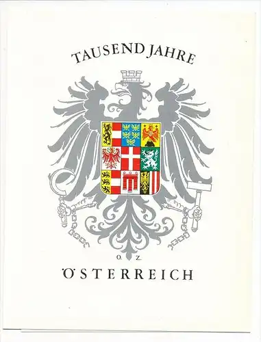Österreich Gedenkblatt -1000 Jahre Österreich   ( zz4891 ) siehe scan  !