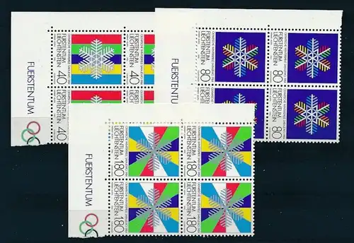 Liechtenstein  4er Eckrand Block **/MNH  934-6  (zz5339 ) Discount unter ABO Preis !!!