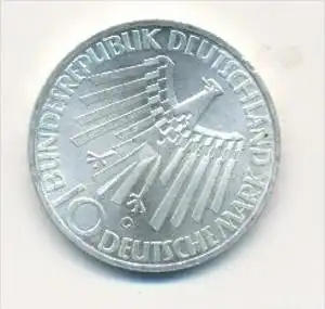 Deutschland  10,-D.-Mark Silber -1972 G  Olympia München  (x1767 ) siehe scan !