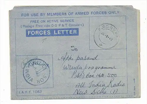 Britisch-Indien  Militärpost   (bc 6431 ) siehe scan  !