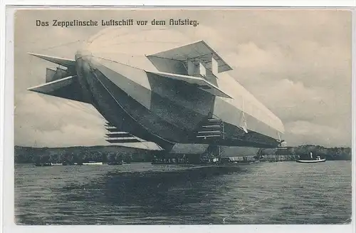 Zeppelin    -alte Karte  (da 4558 ) siehe scan !
