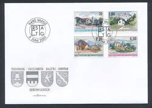 Liechtenstein FDC   1262-5  ( bc8950 ) siehe Bild....