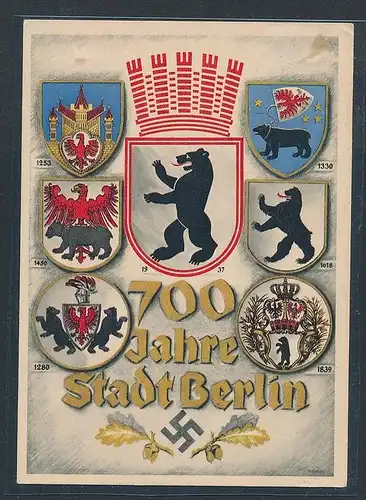 alte Karte  700 Jahre Berlin-Propaganda  (bc9837 ) siehe scan !