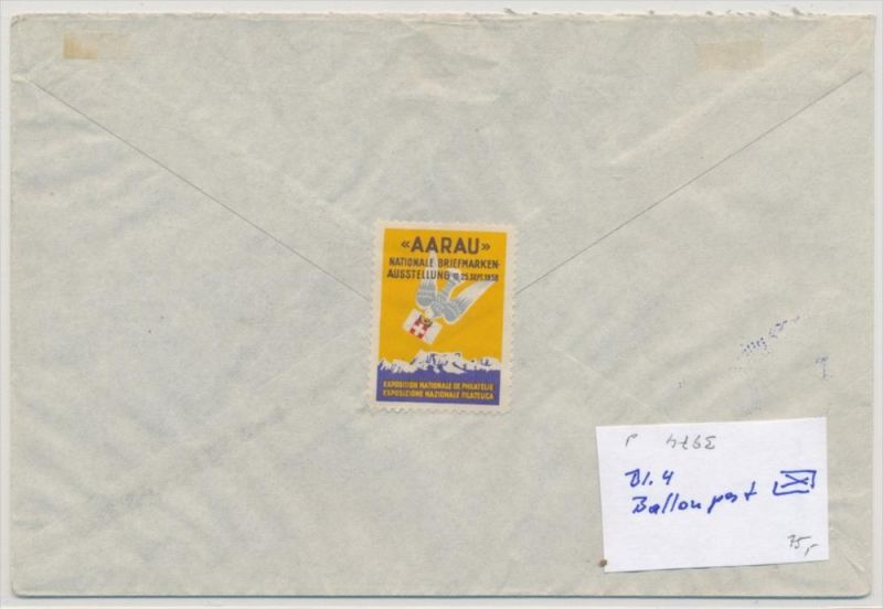 Schweiz Ballon Post Brief 1938 P3974 Siehe Scan Nr 347870196