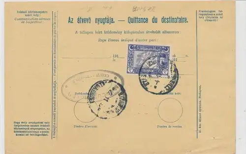 Ungarn Paketkarte in die Türkei mit Nachporto  (zz9188 ) siehe scan !