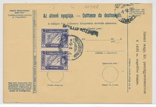 Ungarn Paketkarte in die Türkei mit Nachporto  (zz9185  ) siehe scan !
