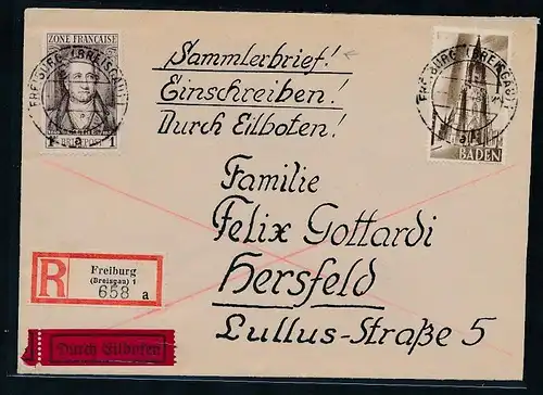 Baden  -Freiburg Sammler Beleg      (be8681   ) siehe scan