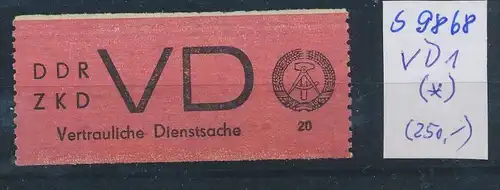 DDR ZKD   Nr VD 1 (*)  (s9868  )  siehe Bild