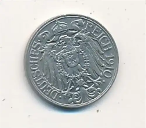 D.-Reich 25 Pfennig  1910 J (x2066   )  siehe Bild