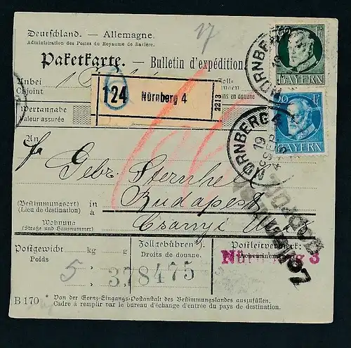 Bayern- Paket Karte ..  - netter  Beleg  .( t3952 ) siehe scan